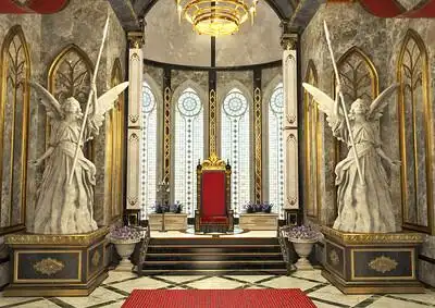 pbr次世代 华丽宫殿 皇宫 豪华王宫 王座 欧式西方宫殿 写实国王宫殿