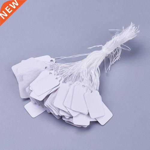 500pcs rectangle jewelry string cords price tags white blank