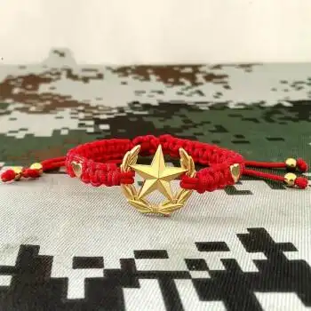 领花军恋编织绳手链编织红绳军恋礼物饰品送女友礼品爱心款海陆空红