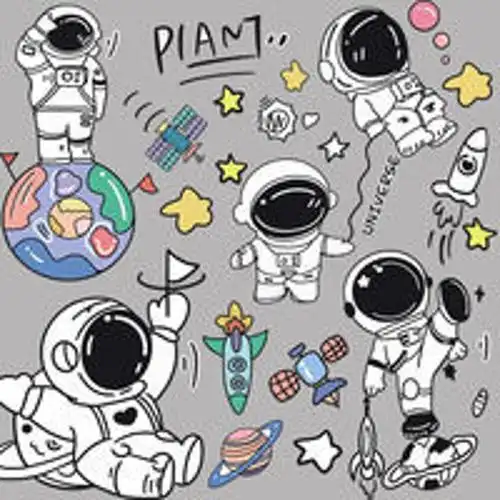 卡通nasa宇航员行李箱贴纸笔记本电脑ipad壳旅行箱拉杆箱装饰贴画