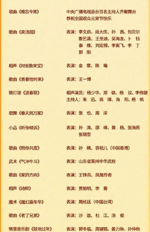 2021央视元宵节晚会节目名单(主持人 表演嘉宾)- 北京本地宝