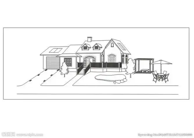 别墅简笔画简单又漂亮别墅简笔画简单又漂亮涂颜色