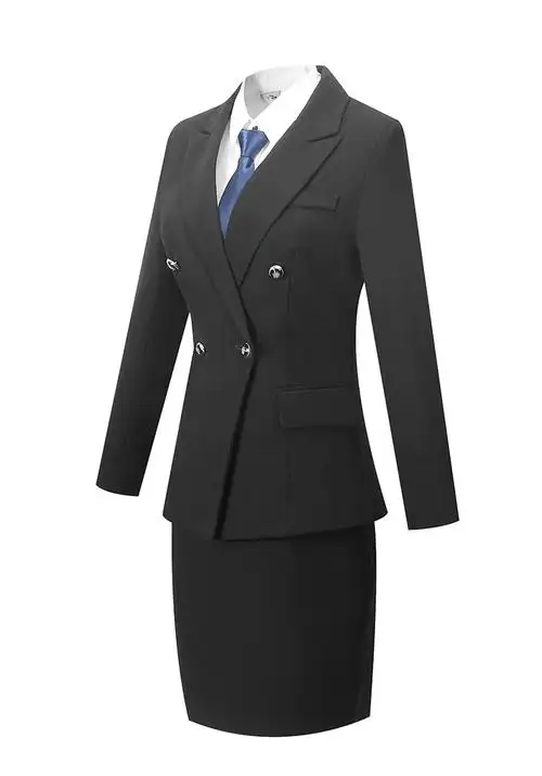 物业客服管理员工作服高端职业西装正装气质女套装名媛高端黑色小西服