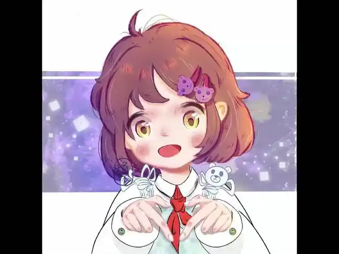 浅画一下q版短发妹妹吧