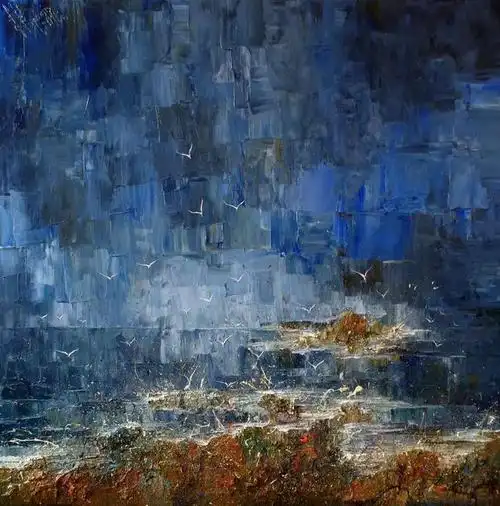 这样的大笔触和厚重的色调,太有质感了!|艺术|画布_网易订阅