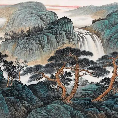 吴广山水画宣纸高清横幅挂画装饰客厅水墨国画国画