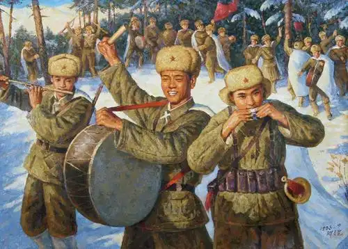 1182 1983年作 庆祝胜利 布面油画