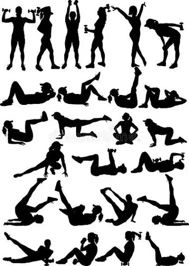 25个健身女孩的剪影