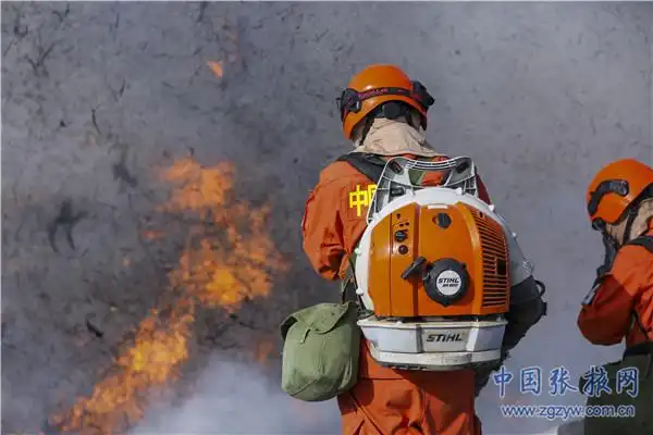 张掖森林消防员灭火演练备战春防