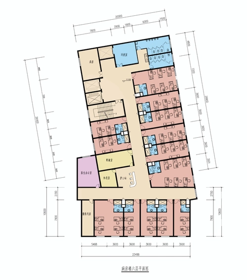 人民医院病房楼一层平面图