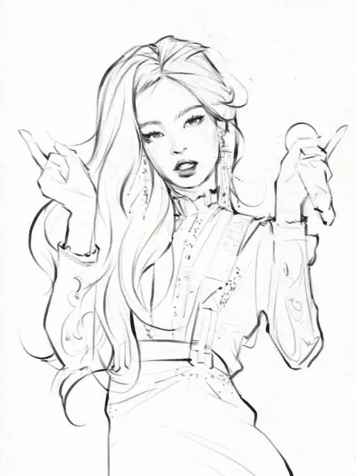 速写世巡金智妮