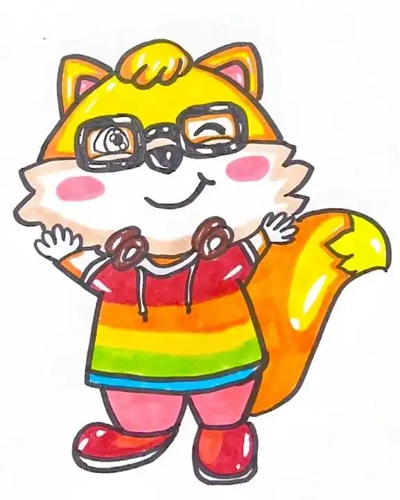 创意儿童画 松鼠.#图文伙伴计划  穿彩色衣服的小松鼠9715 - 抖音