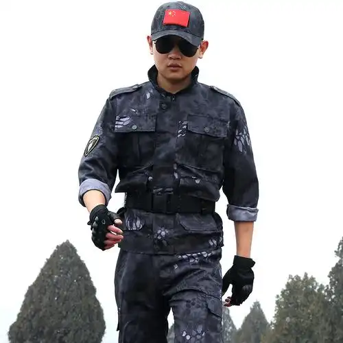 新式蟒纹特种兵迷彩服套装男士中国军装作训服军迷户外耐磨工作服
