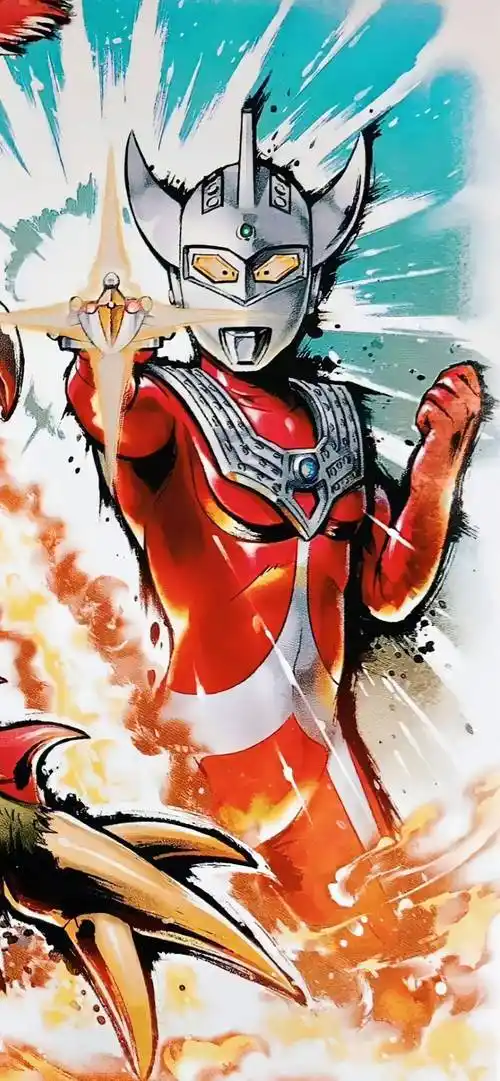 手机壁纸:奥特曼打小怪兽_动态_头像_画法