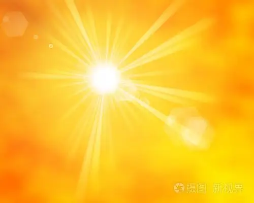 夏天太阳射线与镜头光晕