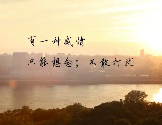 有些人只能想念,不敢打扰