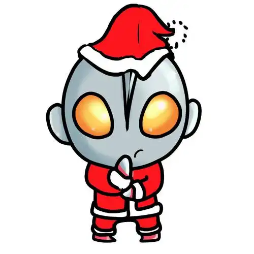 圣诞节快乐卡通动漫可爱头像奥特曼