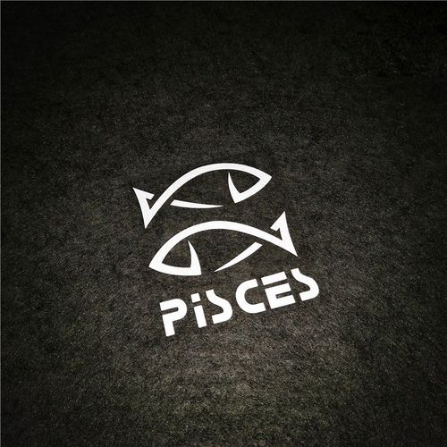 汽车贴纸 双鱼座 十二星座图腾 hf贴车身 反光防水防嗮摩托车贴纸