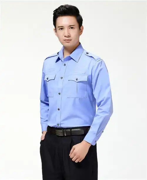 保安服保安长袖衬衣春秋执勤服交织绸衬衣夏季女小区物业夏季外穿衬衫