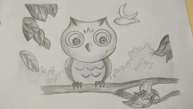 儿童素描动物简笔画