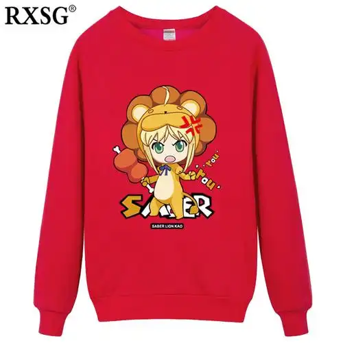 动漫卫衣命运之夜fate魔术师cas q版人物青少年学生长袖圆领卫衣