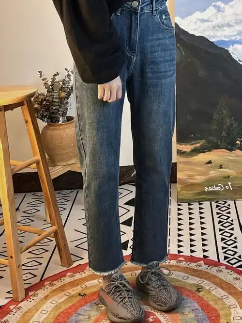 宝藏怀旧蓝属于小个子的烟管牛仔裤