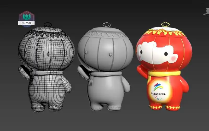 【3dmax建模】可爱的卡通雪容融模型制作,零基础布线卡线全流程讲解