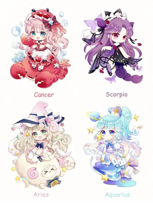 q版十二星座拟人上绘画合集插画分享