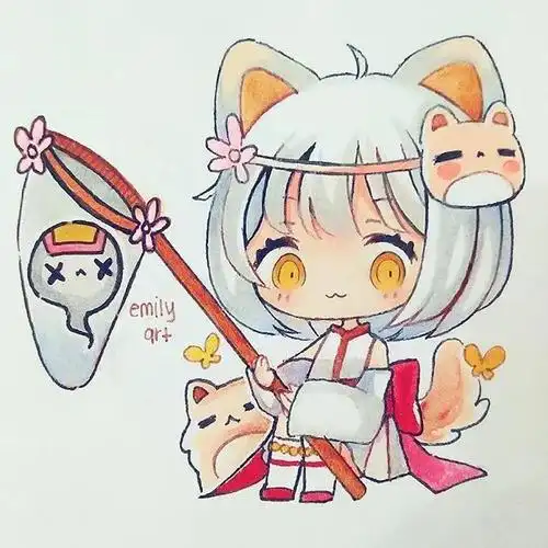 马克笔彩铅q版新手入门超可爱动漫人物手绘素材