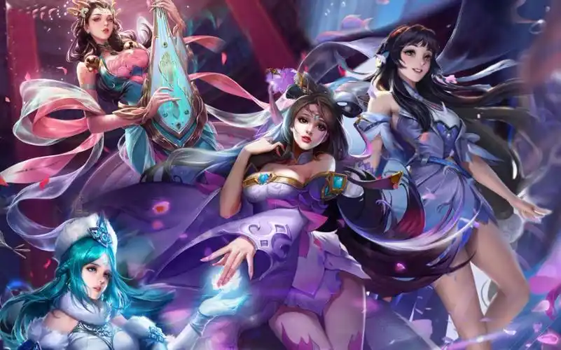 风花雪月疯花雪乐王者荣耀四大美女收集完成