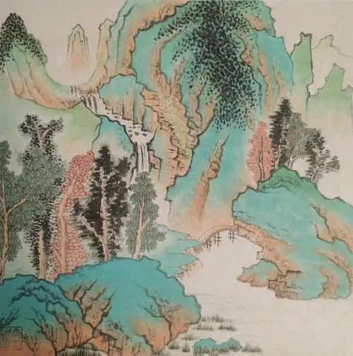 中国画青绿山水