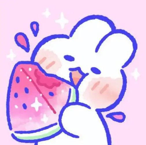 卡通女头头像兔子