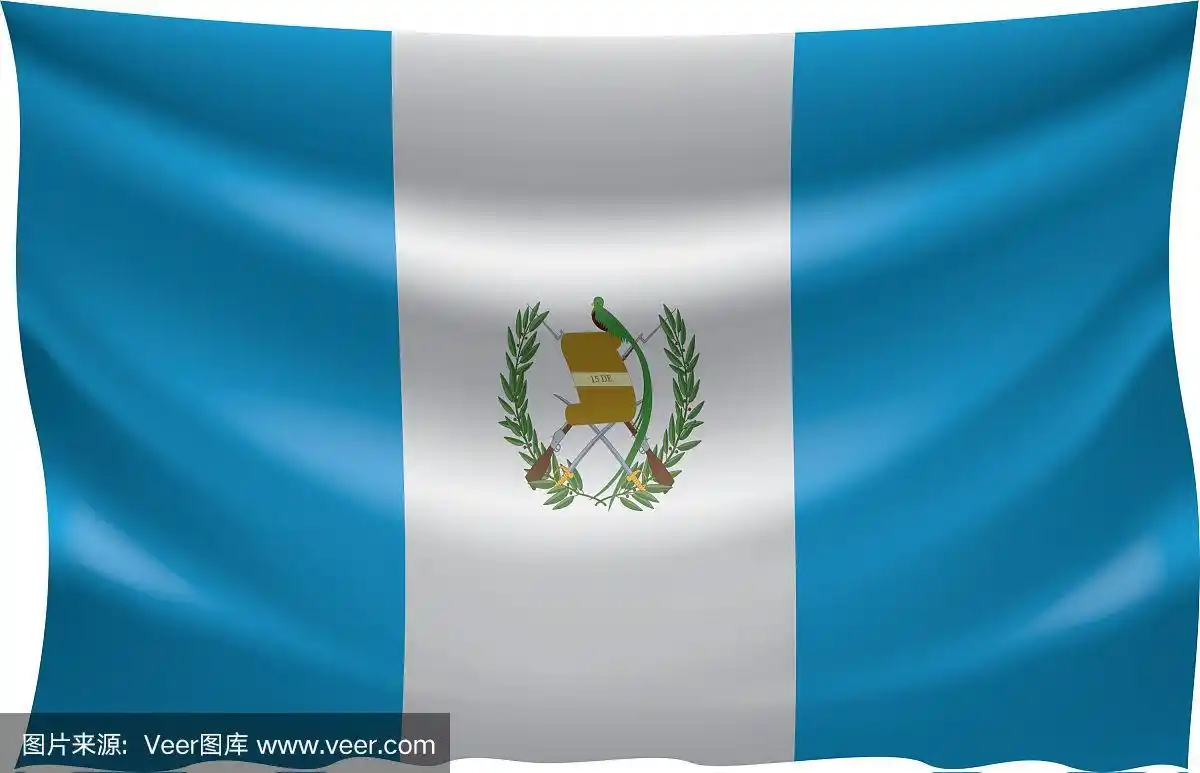 白色的危地马拉国旗