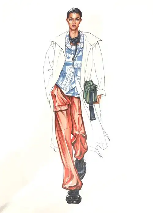 效果图服装设计考研效果图男装休闲装