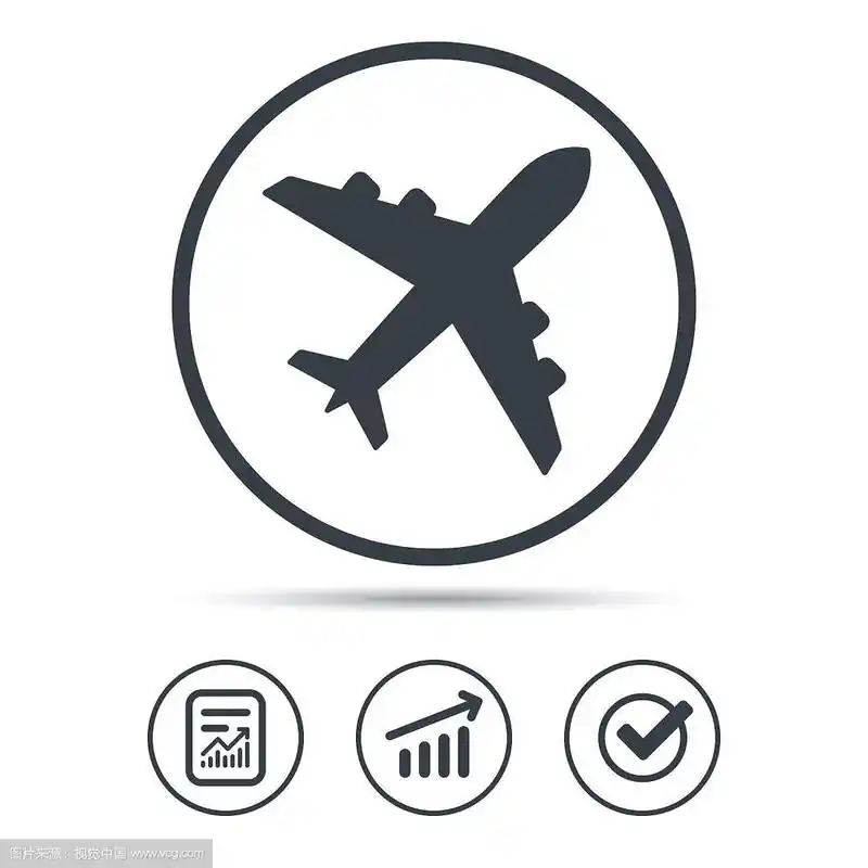 飞机图标飞行运输标志