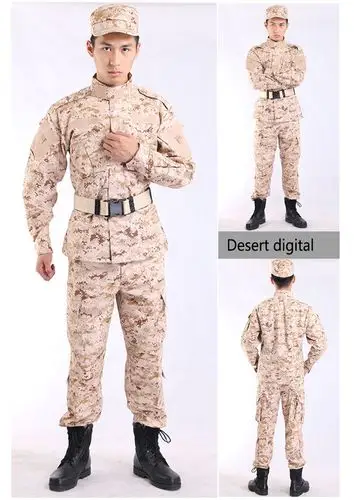 即时交货库存快速批发军布沙漠军事迷彩制服卡其色军队制服 acu 军装