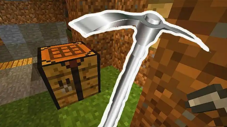 我的世界荒野贝爷生存人生中第一把铁镐诞生了