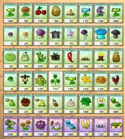 植物大战僵尸2 图鉴