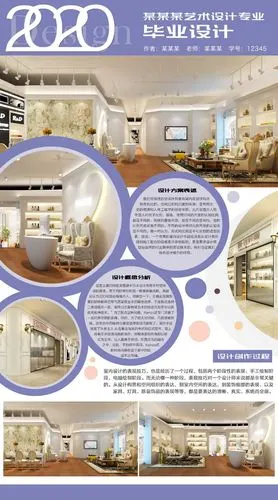 室内毕设展板 – 室内毕业设计展板模版psd格式