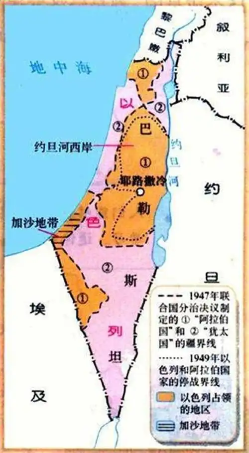 巴勒斯坦地区地图