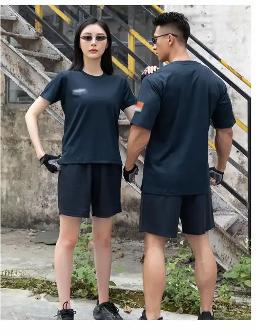 夏季新款正品空款飞行员体能训练服批发男女上衣短袖作训速干套装