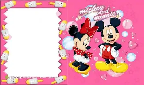 米老鼠粉色相框图片动态图片素材下载,现在加入素材公社即可参与传
