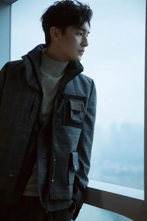 杨旭文灰色西装帅气有型活动图片