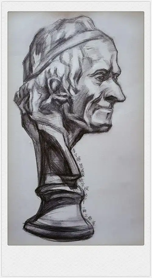 素描《伏尔泰》李可越