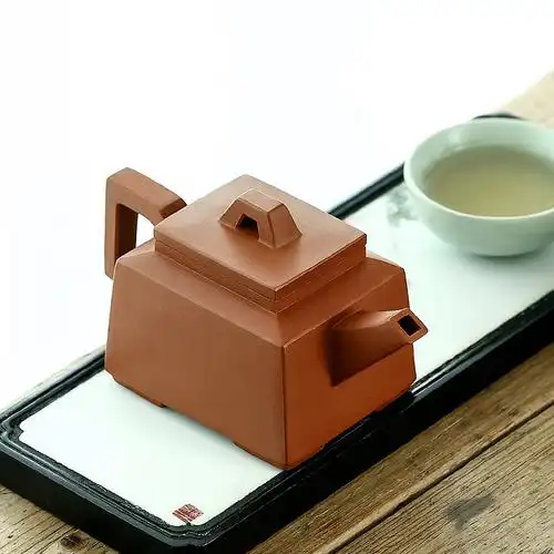 宜兴容量四方紫砂壶纯全手工紫砂方壶方器原矿茶壶