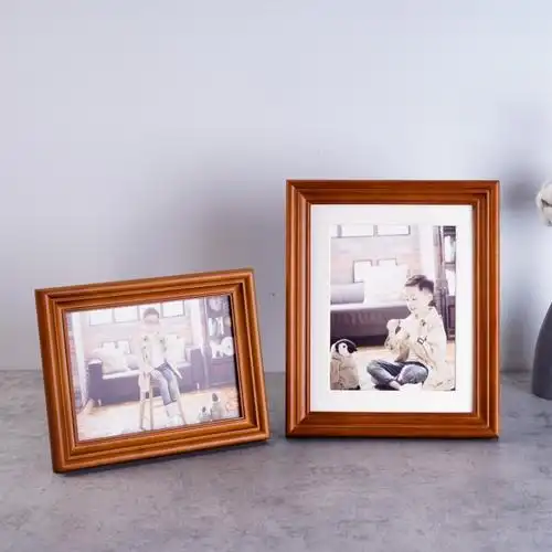 简约实木摆台摆件8寸10寸结婚纱照证件登记儿童冲洗照片做成相框