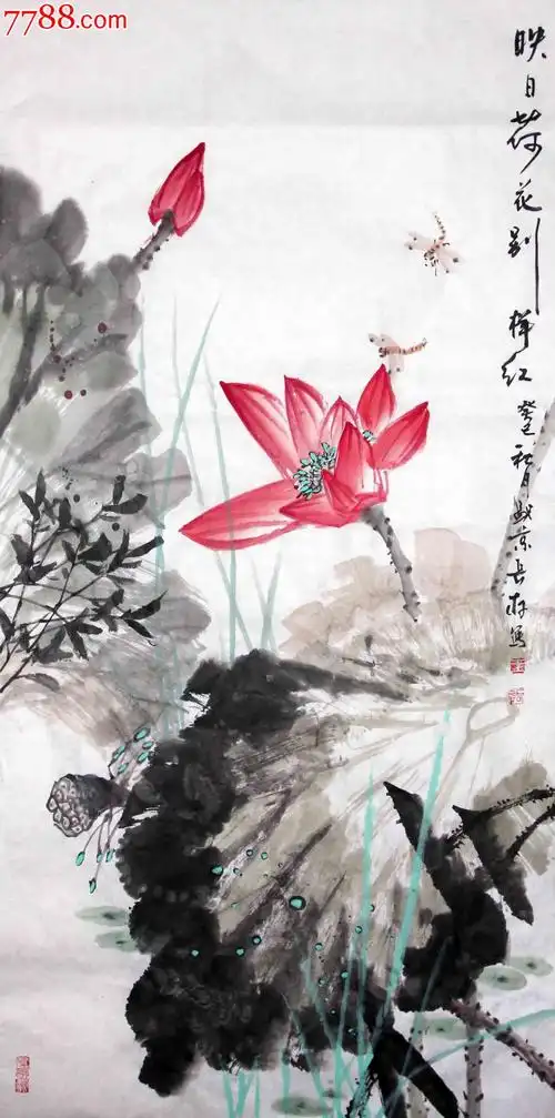 映日荷花别样红100cm*50cm