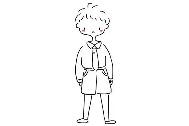 的小男生动漫简笔画小男孩简笔画图片帅气小男孩简笔画动漫帅男简笔画