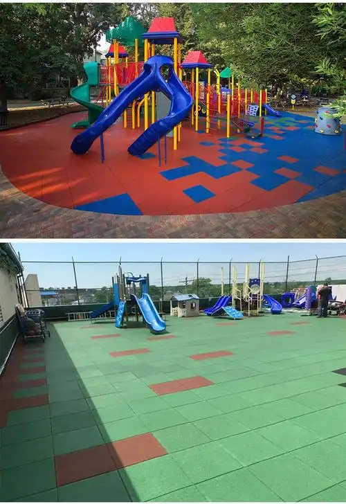 幼儿园橡胶地垫操场地胶塑胶地板塑胶跑道小区地胶板户外地垫 运动