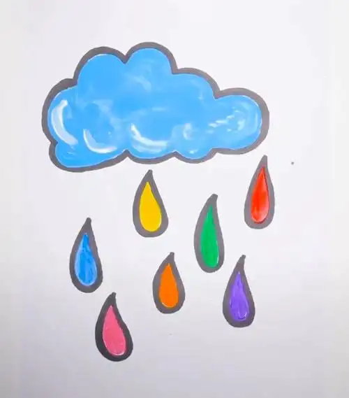 画出一幅彩色的雨